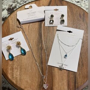 Lauren Conrad Jewelry Bundle Necklaces and Earrings NWT